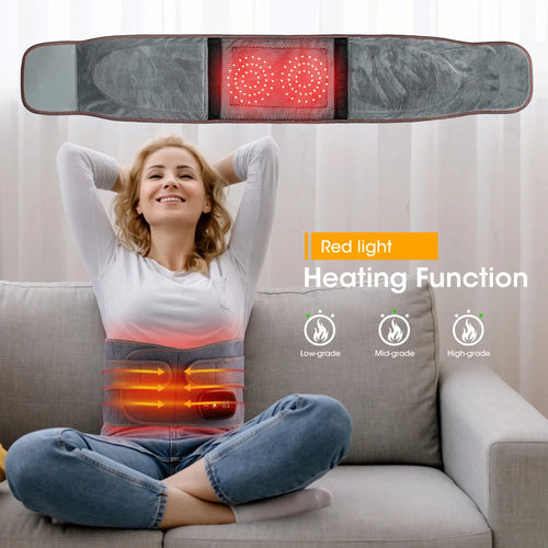 Heat Therapy Lumbar Support Brace Massager Waist Massager Back Belt