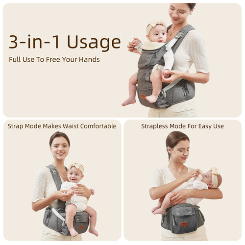 Marsupio e Hipseat Ergonomico 3-in-1